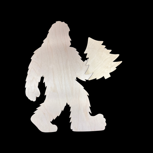 Bigfoot Sasquatch Interchangeable Wood Blank Cutout – 1/4” Birch – Craft Shapes for Small Business & DIY Home Decor Projects