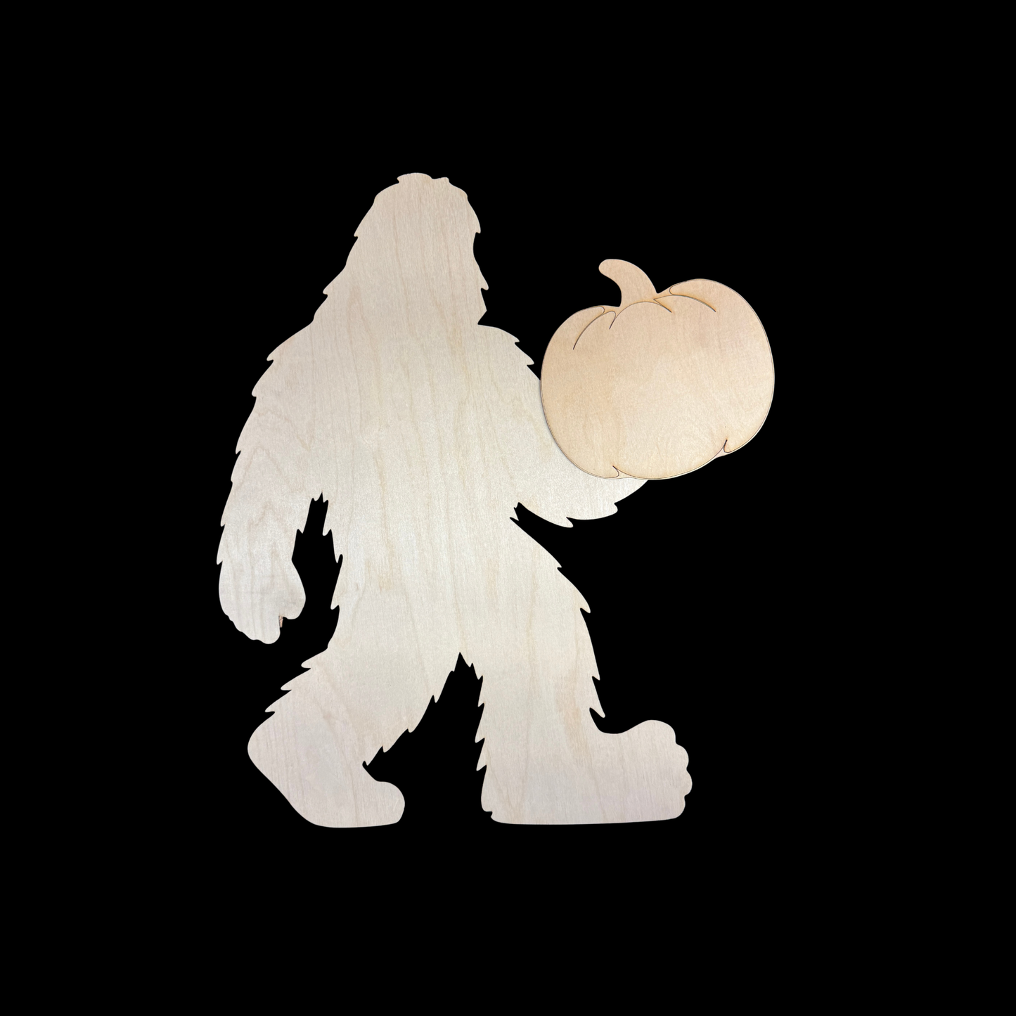 Bigfoot Sasquatch Interchangeable Wood Blank Cutout – 1/4” Birch – Craft Shapes for Small Business & DIY Home Decor Projects