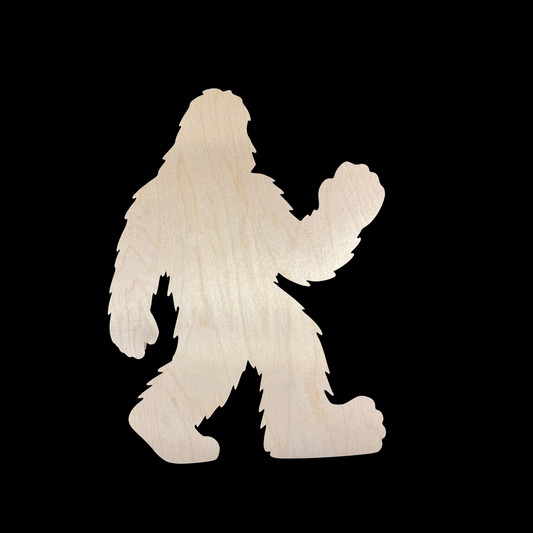 Bigfoot Sasquatch Shape Wood Blank Cutout – 1/4” Birch – Craft Shapes for Small Business & DIY Home Decor Projects