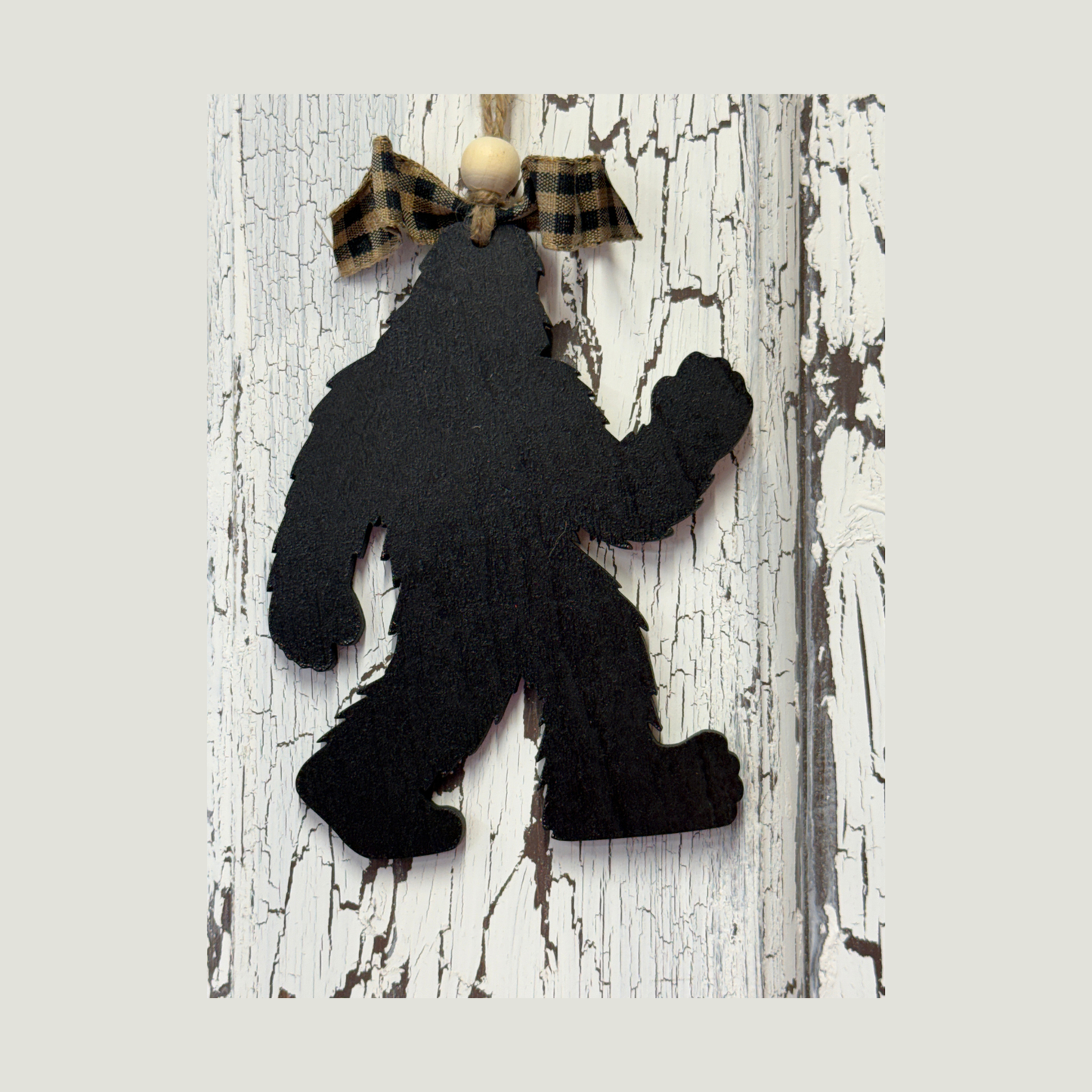 Bigfoot Sasquatch Shape Wood Blank Car Charm Christmas Ornament 5 Pack  – 1/4” Birch – Craft Shapes for Small Business & DIY Home Decor Projects