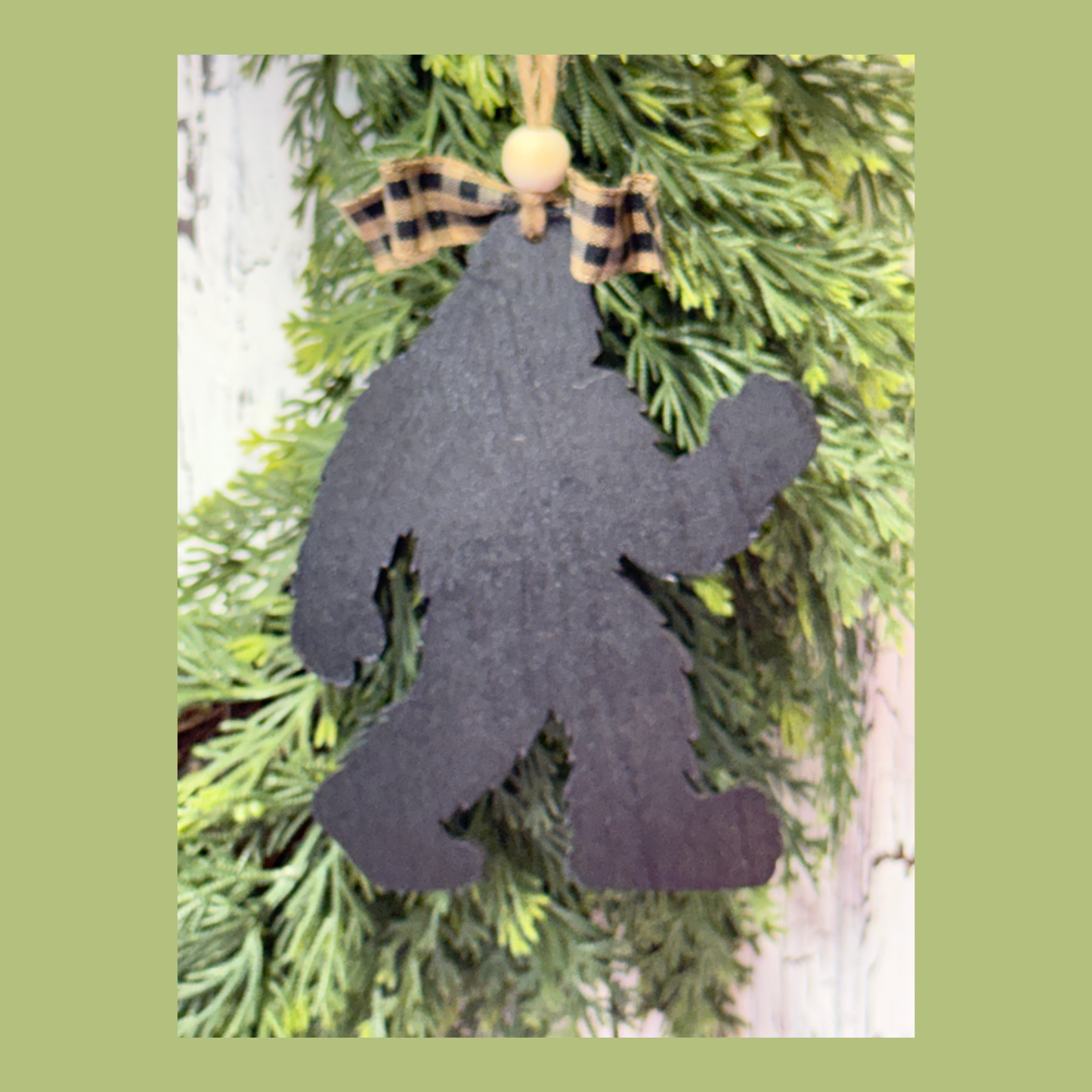 Bigfoot Sasquatch Shape Wood Blank Car Charm Christmas Ornament 5 Pack  – 1/4” Birch – Craft Shapes for Small Business & DIY Home Decor Projects