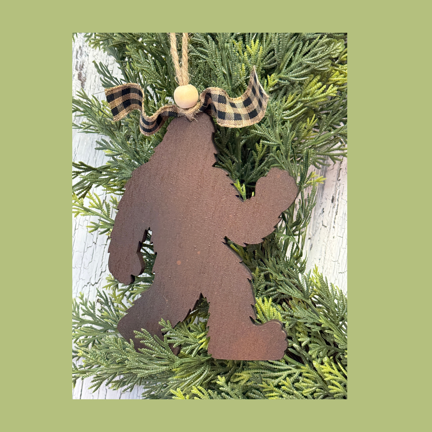 Bigfoot Sasquatch Shape Wood Blank Car Charm Christmas Ornament 5 Pack  – 1/4” Birch – Craft Shapes for Small Business & DIY Home Decor Projects