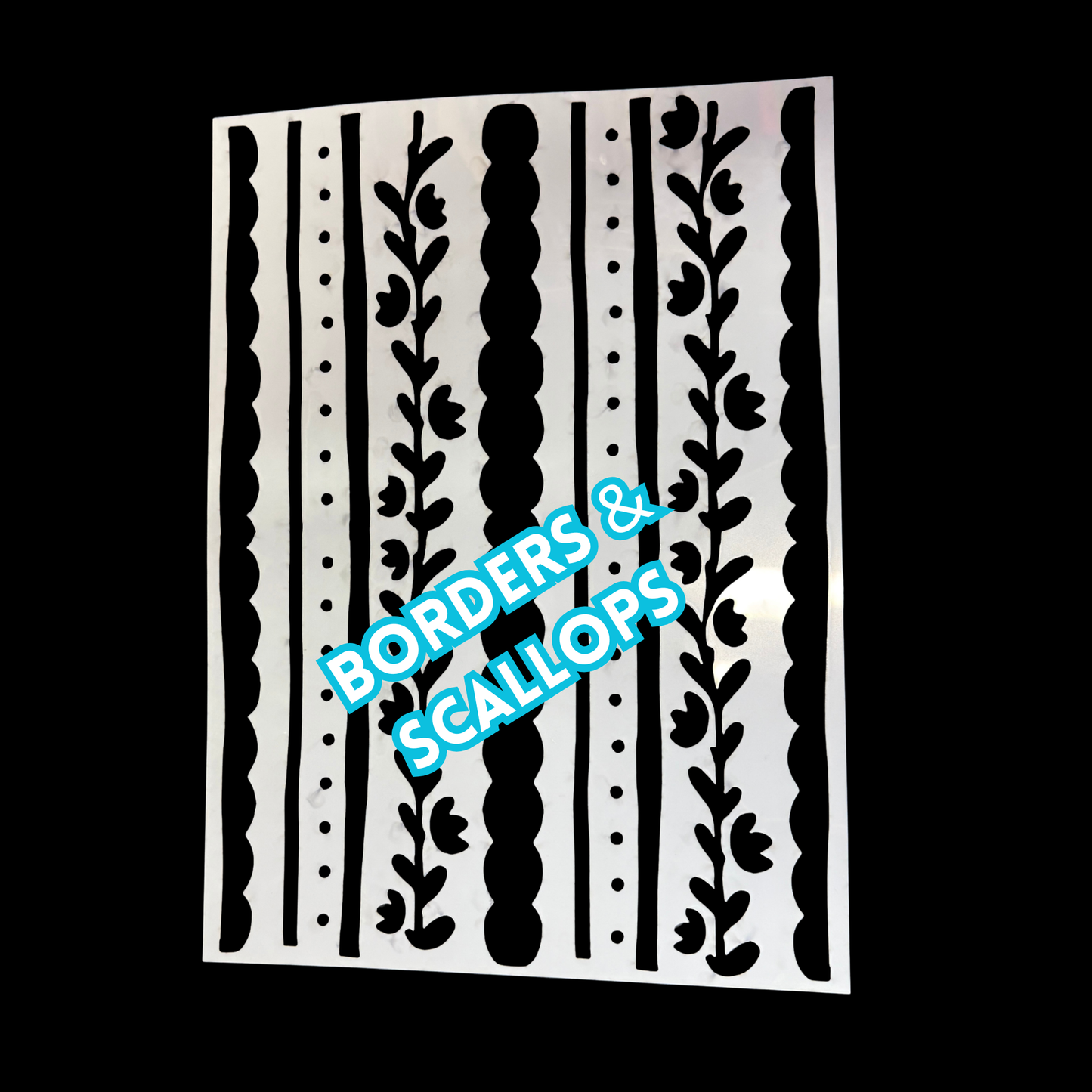 Borders / Stripes Laser Cut Mylar Stencil – Reusable Stencil for Walls, Wood Signs & Furniture | Boho, Floral, Check & Harlequin Patterns | 11.5 x16 (Copy)