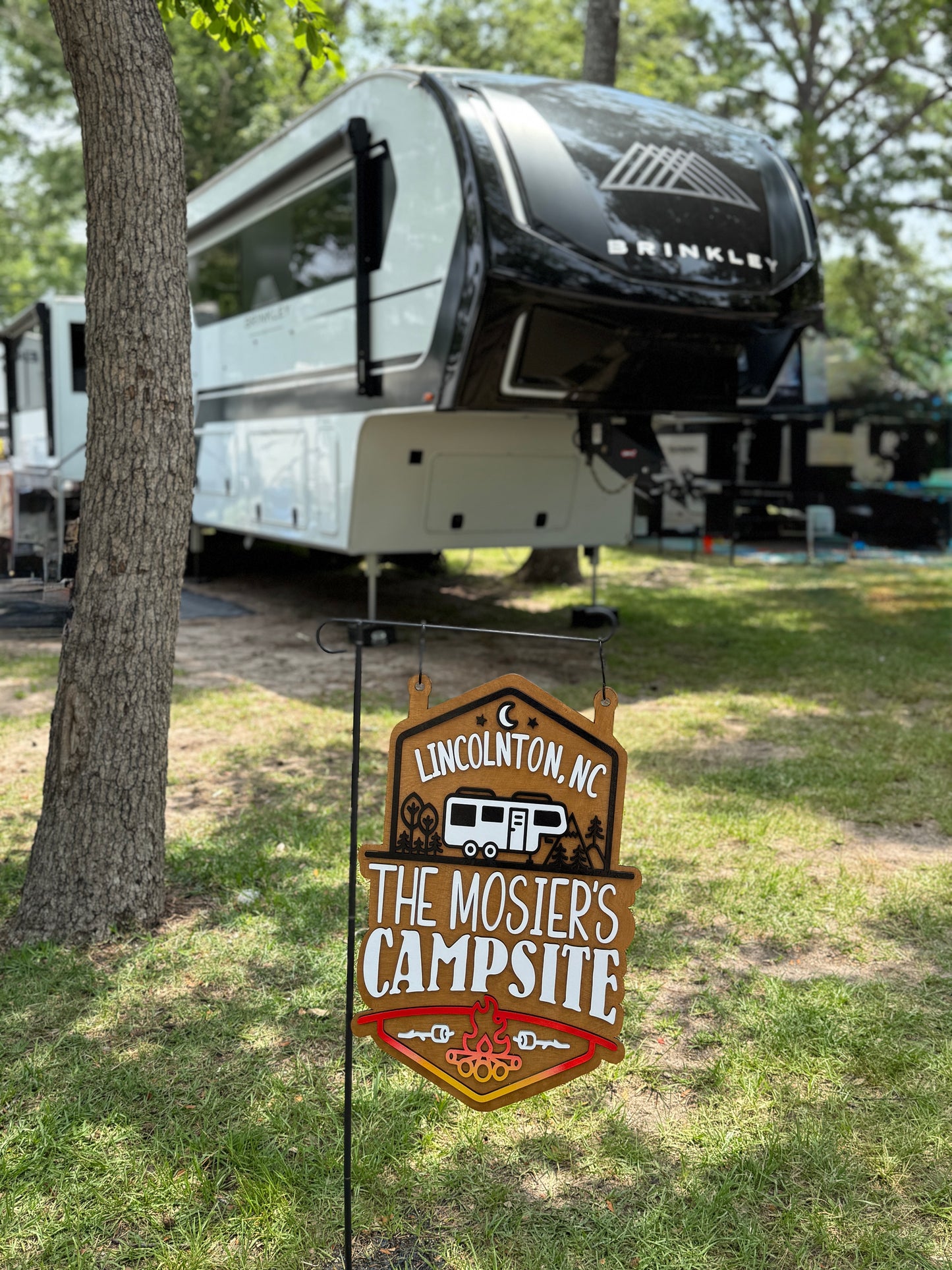 Campsite Personalized Sign, Welcome to Our Campsite Flag