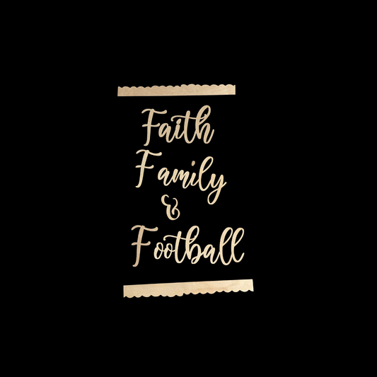 Faith Family Football Porch Leaner DIY Wood Kit - Reusable Football Stencil