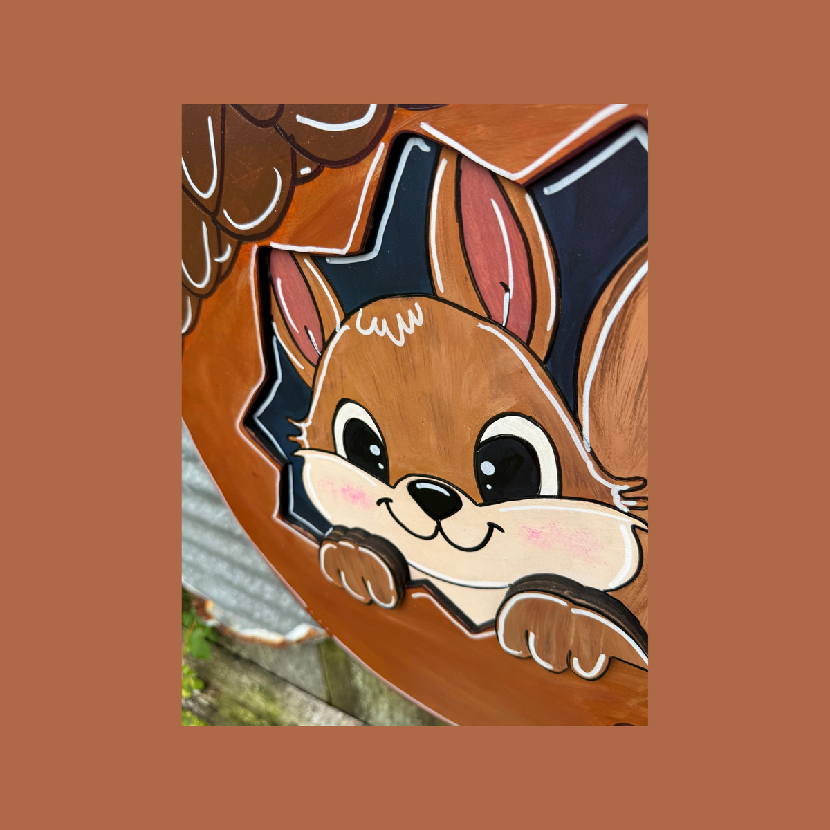 Fall Squirrel Acorn Door Hanger