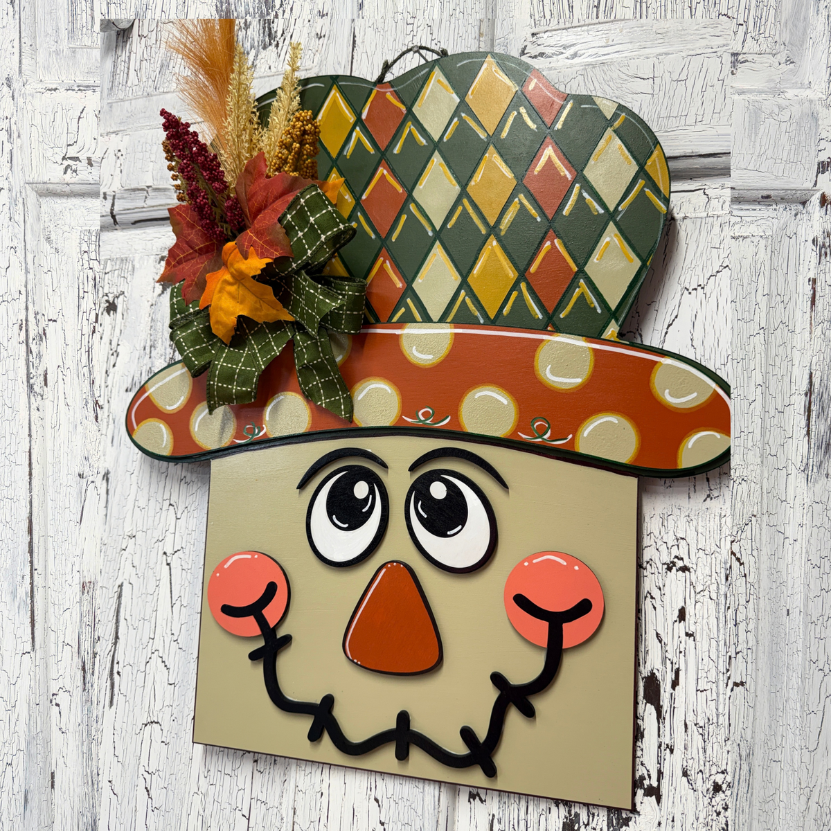 Scarecrow Fall Door Hanger | DIY Blank or Painted