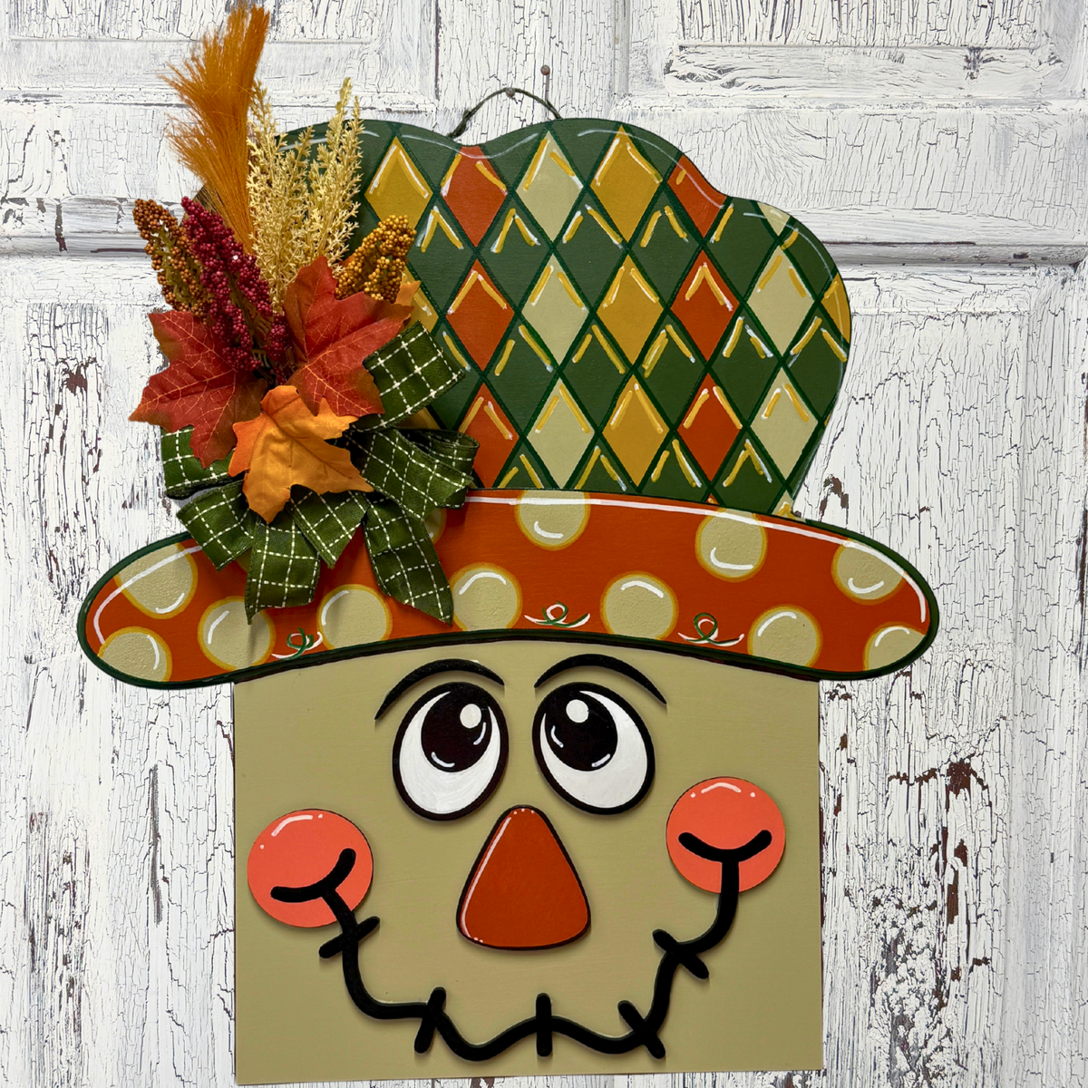 Scarecrow Fall Door Hanger | DIY Blank or Painted