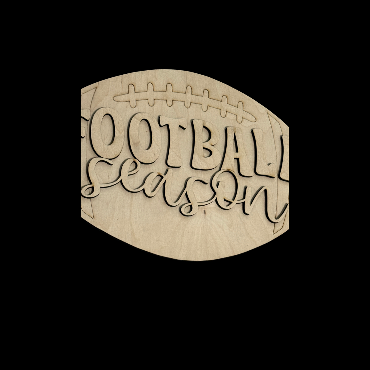 Faith Family Football Porch Leaner DIY Wood Kit - Reusable Football Stencil