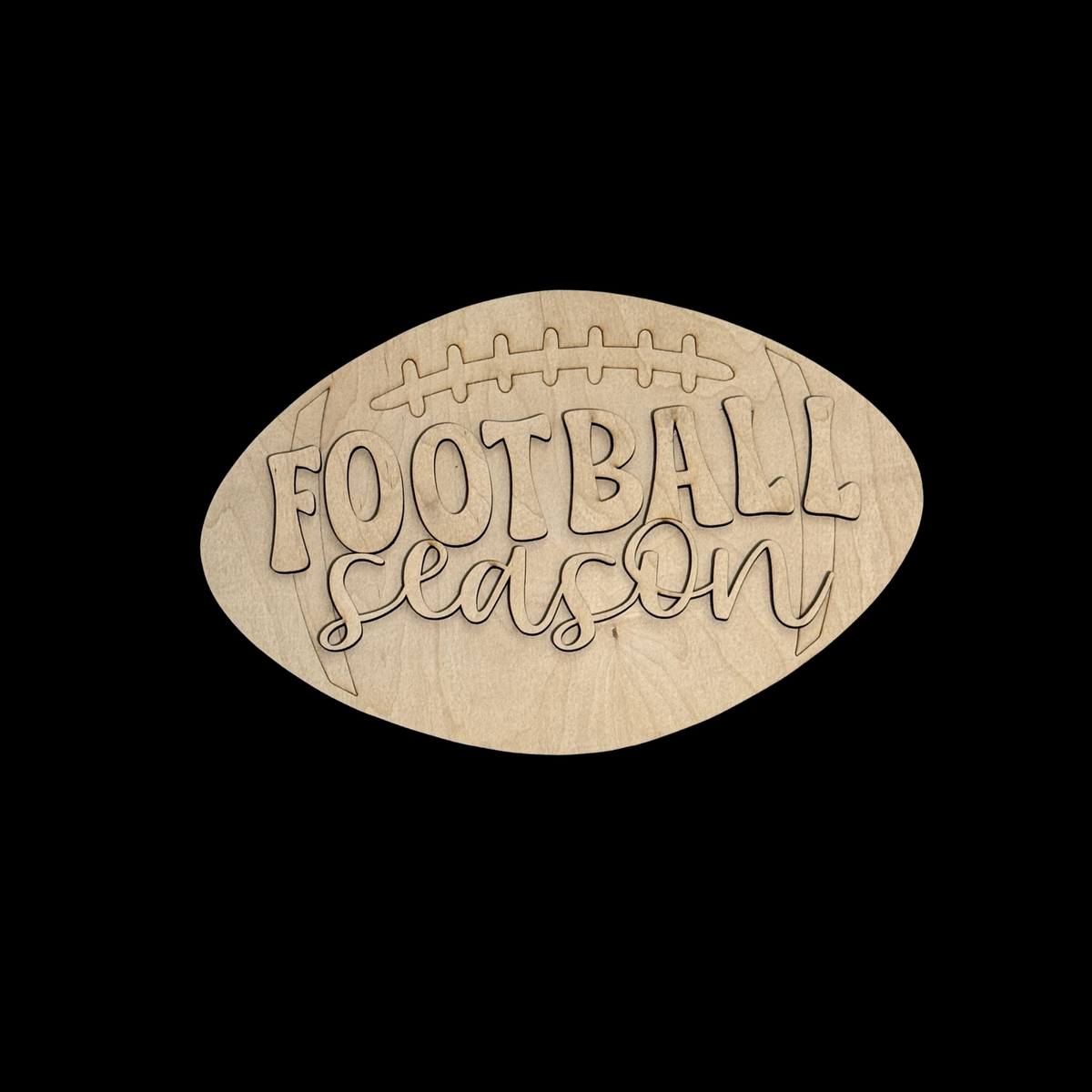 Faith Family Football Porch Leaner DIY Wood Kit - Reusable Football Stencil