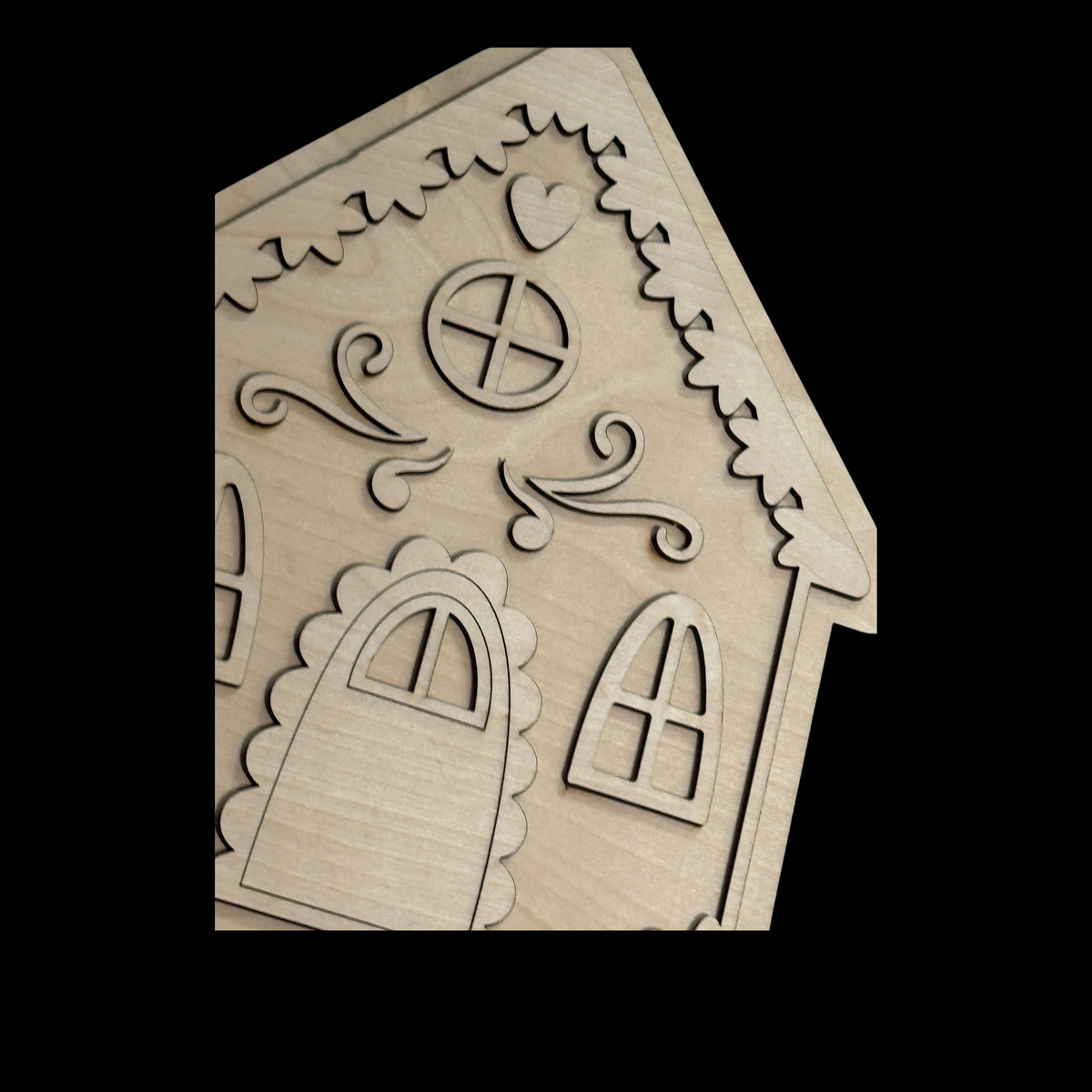 Gingerbread House Door Hanger | Christmas Decor or DIY Wood Blank