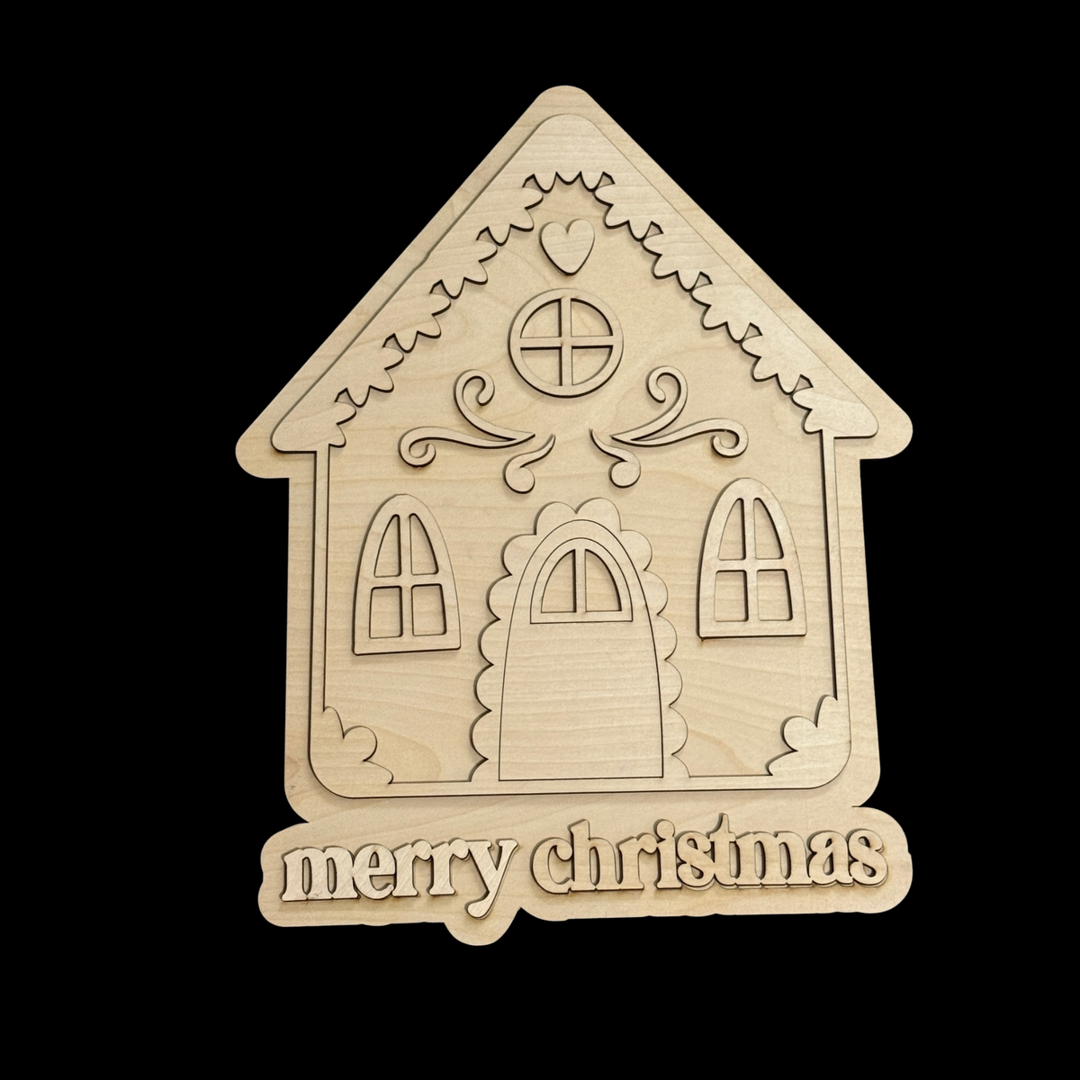 Gingerbread House Door Hanger | Christmas Decor or DIY Wood Blank