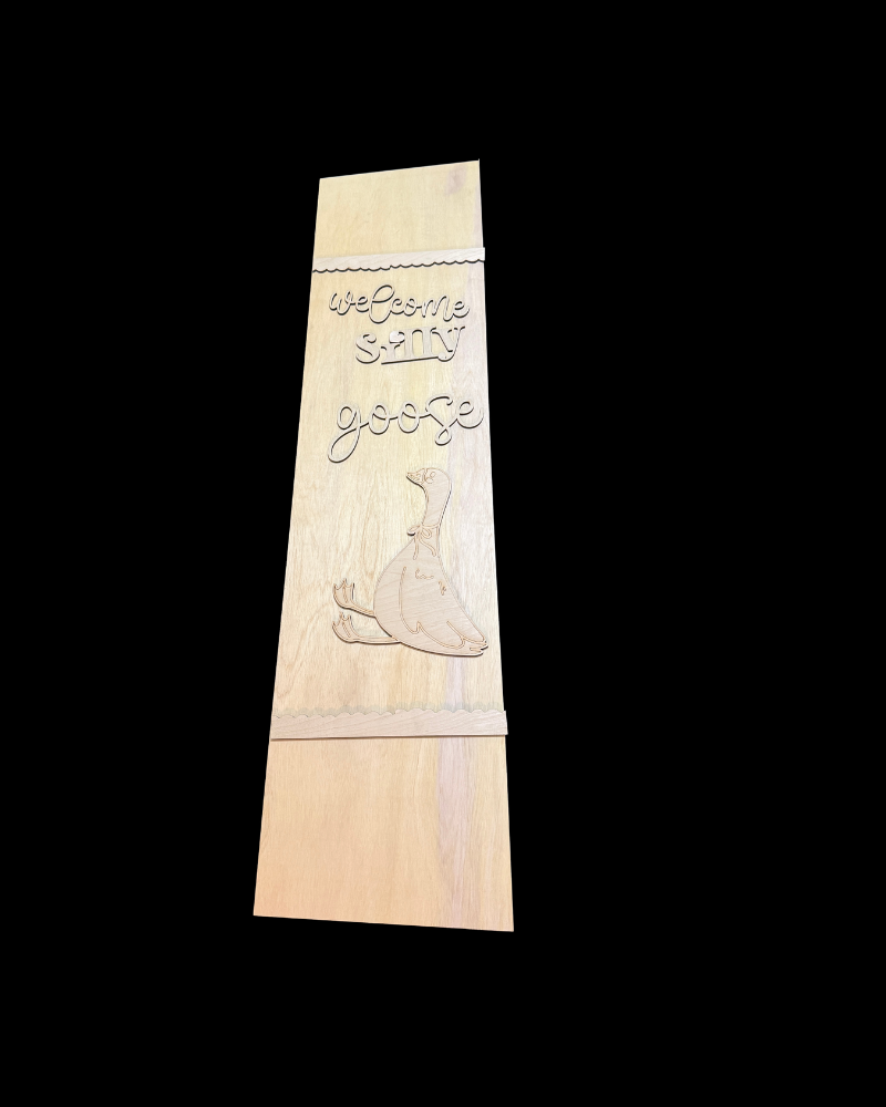 DIY Porch Goose Porch Leaner & Door Hanger Wood Cutout Set – Hi Silly Goose Welcome Blank Kit