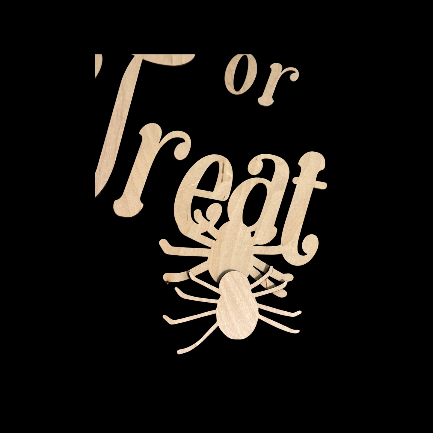 DIY Trick or Treat Happy Halloween Porch Leaner Wood Cutout Set – Spider Porch Decor Wood Blanks