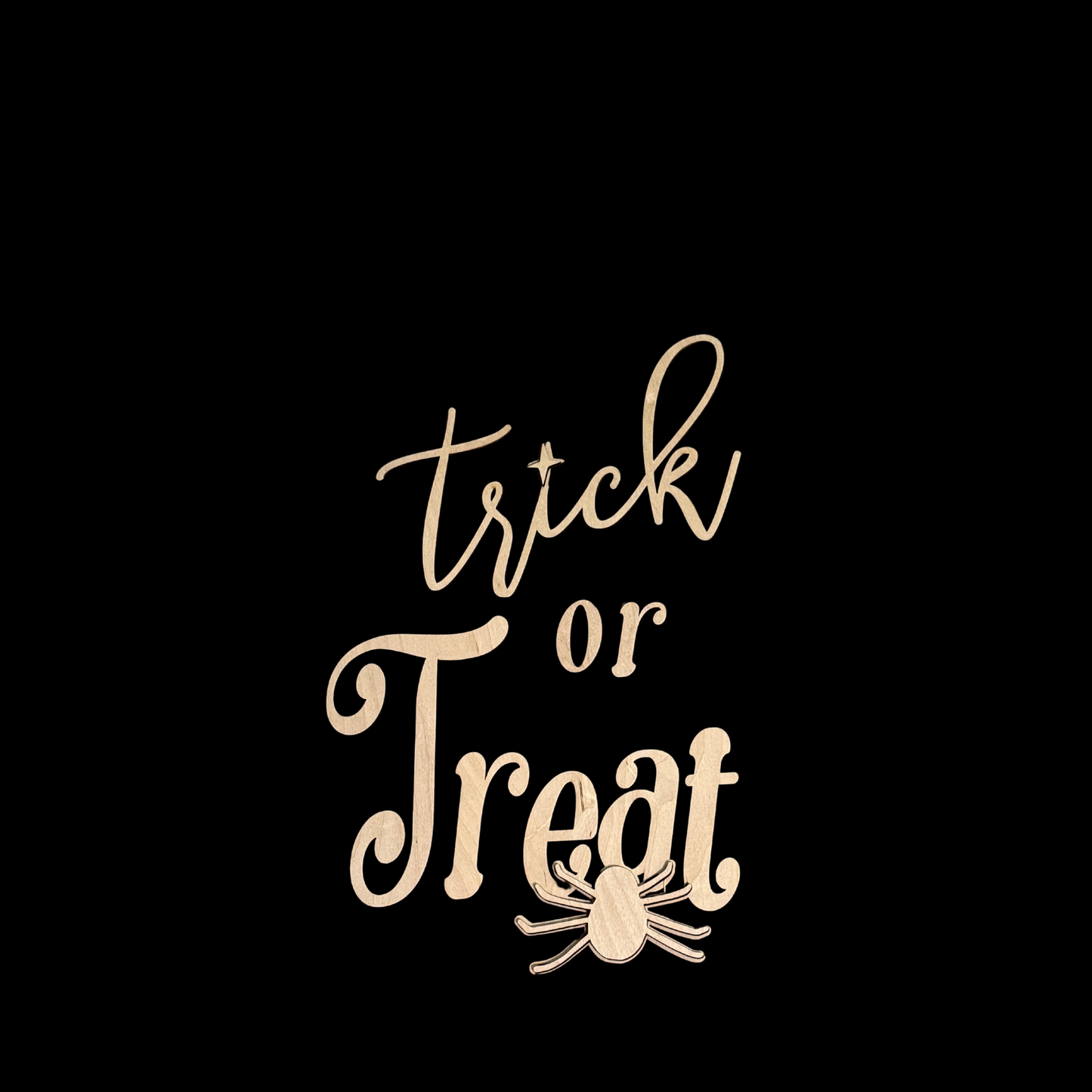 DIY Trick or Treat Happy Halloween Porch Leaner Wood Cutout Set – Spider Porch Decor Wood Blanks