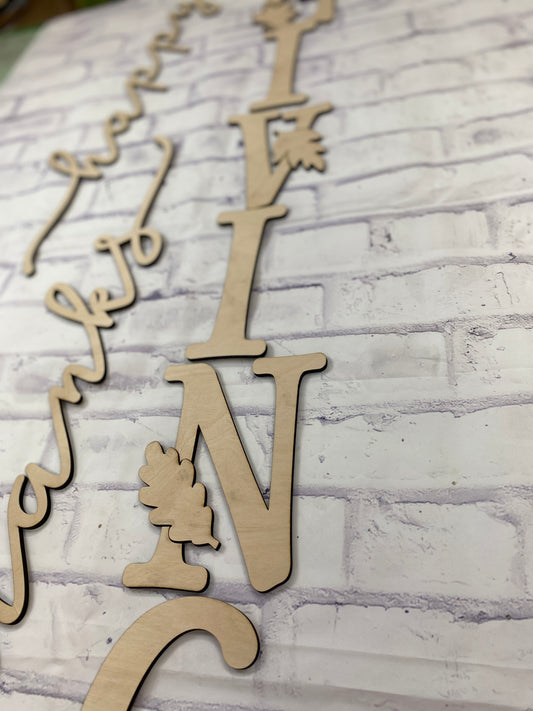 Happy Thanksgiving DIY Porch Leaner Kit - 3D Cutout Pieces