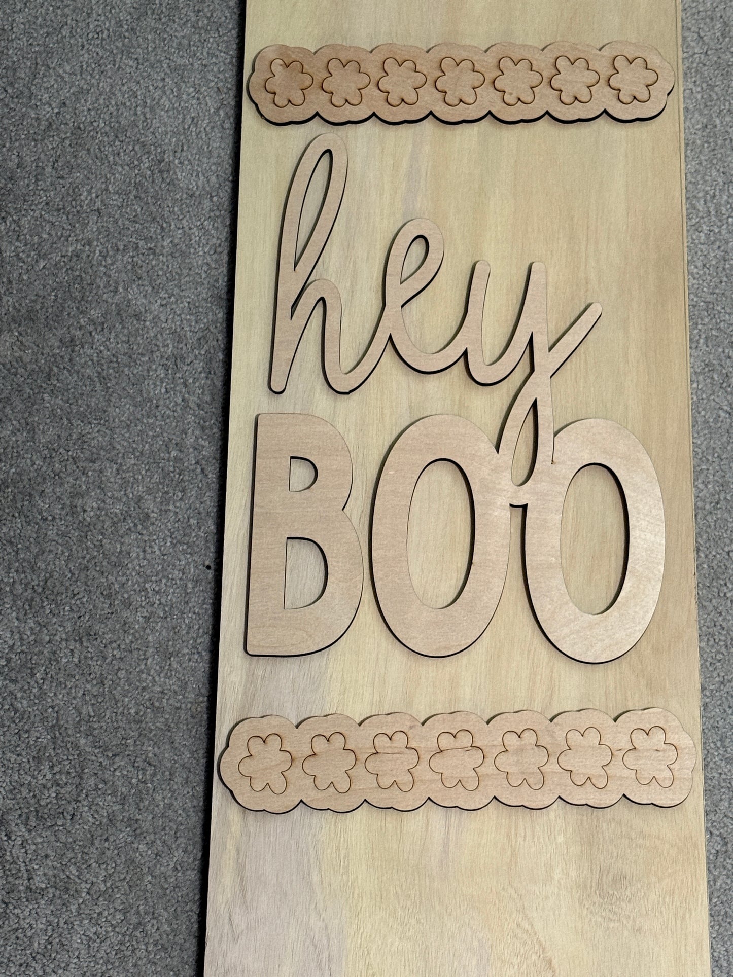 DIY Hey Boo Ghost Happy Halloween Porch Leaner Wood Cutout Set – Flying Ghost Porch Decor Wood Blanks