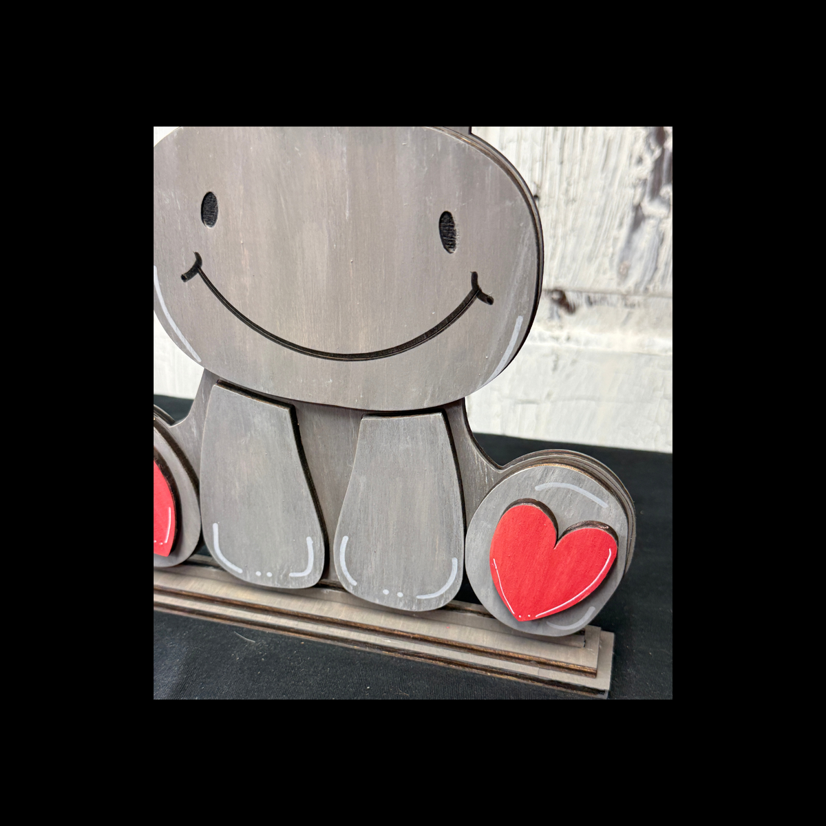 Santa Hippo Wooden Shelf Sitter | Painted or DIY Wood Blank