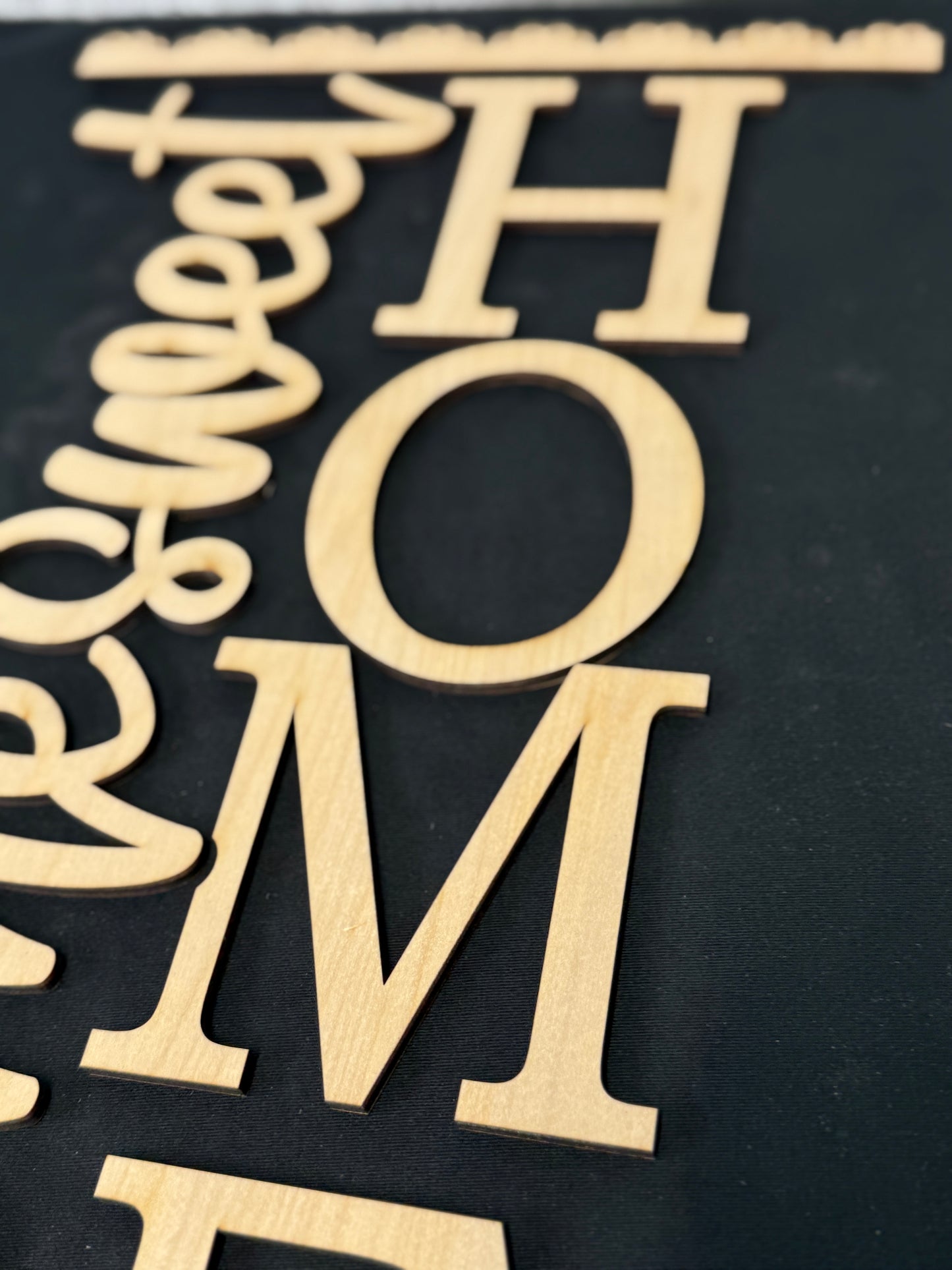 DIY Porch Leaner & Door Hanger Wood Cutout Set – Welcome & Home Sweet Home Blank Kit