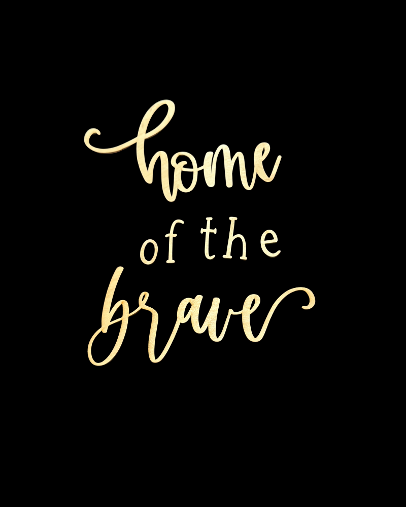 Home of the Brave Patriotic Door Hanger – Handmade Americana Front Door Decor