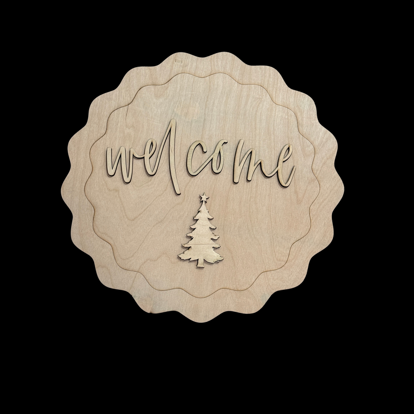 DIY Christmas Tree Porch Leaner Wood Cutout Set – Merry Christmas Welcome Decor Wood Blanks (Copy)
