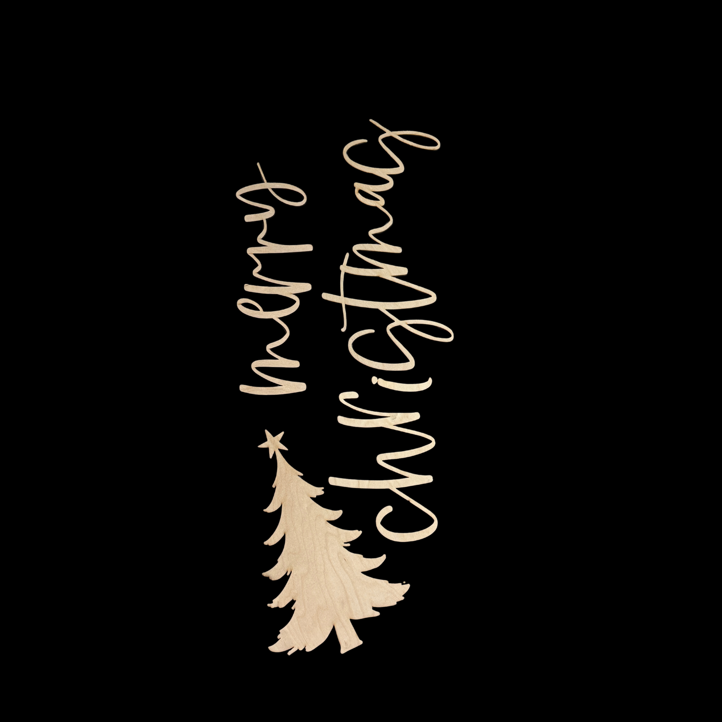 DIY Christmas Tree Porch Leaner Wood Cutout Set – Merry Christmas Welcome Decor Wood Blanks (Copy)