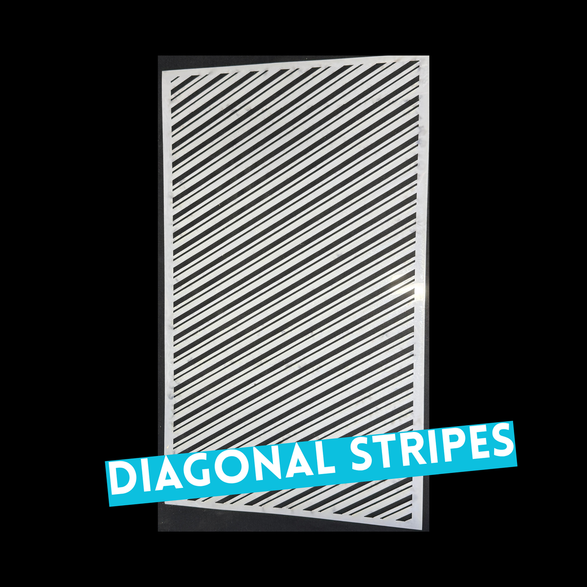 Borders / Stripes Laser Cut Mylar Stencil – Reusable Stencil for Walls, Wood Signs & Furniture | Boho, Floral, Check & Harlequin Patterns | 11.5 x16