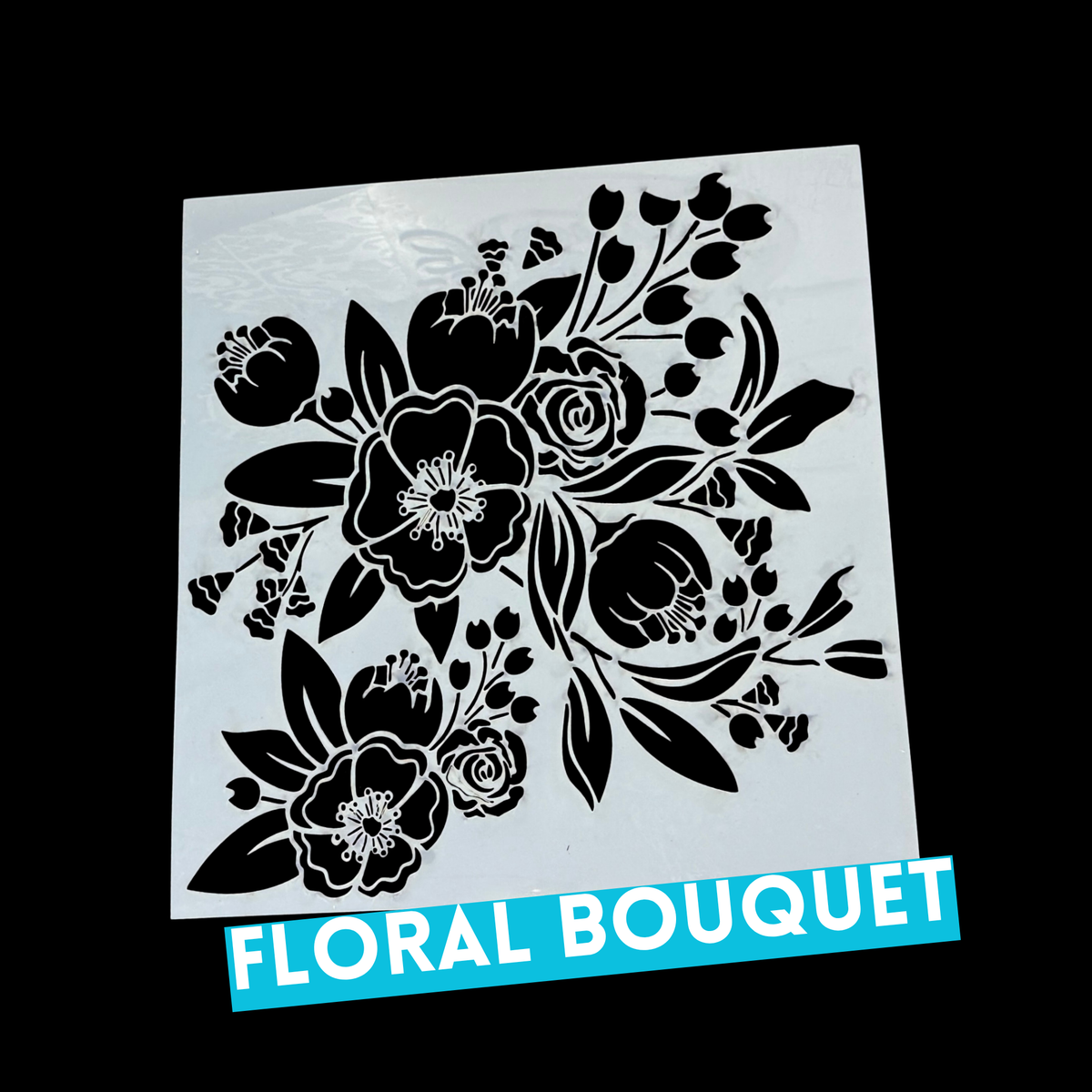 Floral / Fruit Designs Laser Cut Mylar Stencil – Reusable Stencil for Walls, Wood Signs & Furniture | Boho, Floral, Check & Harlequin Patterns | 11.5 x16
