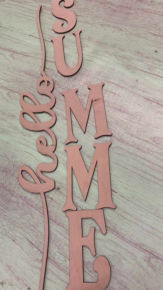 Hello Summer with Flip Flops DIY Porch Leaner Kit -  3D Cutout Pieces