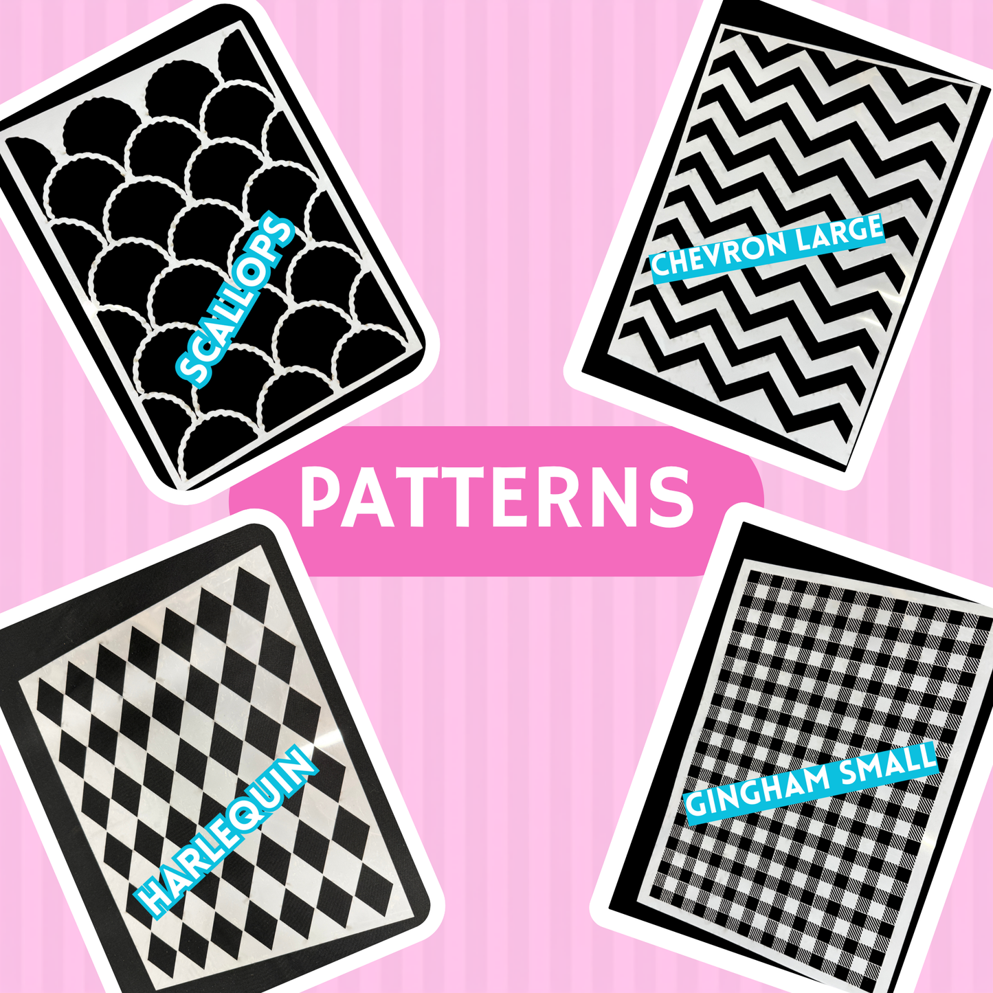 Patterns / Geometric Designs Laser Cut Mylar Stencil – Reusable Stencil for Walls, Wood Signs & Furniture | Boho, Floral, Check & Harlequin Patterns | 11.5 x16 (Copy)