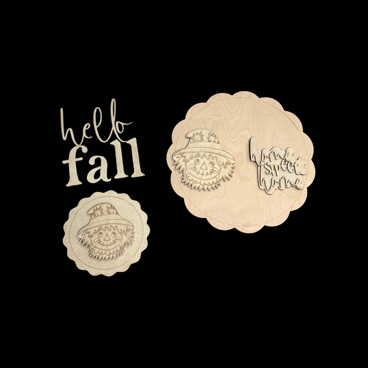DIY Fall Door Hanger & Porch Leaner Kit – Scarecrow Front Porch Decor