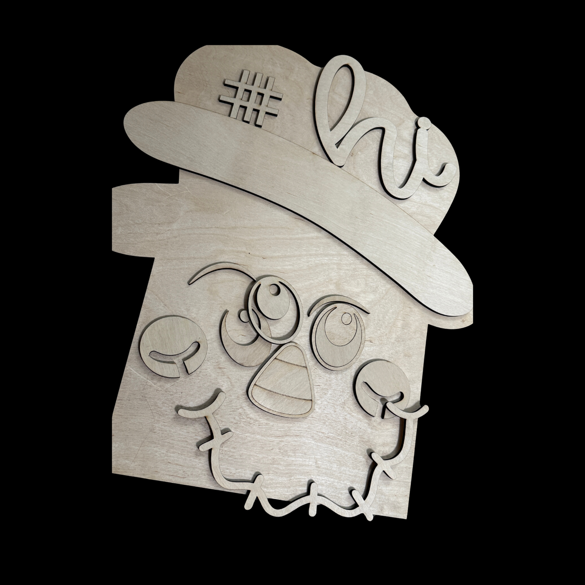 Scarecrow Fall Door Hanger | DIY Blank or Painted