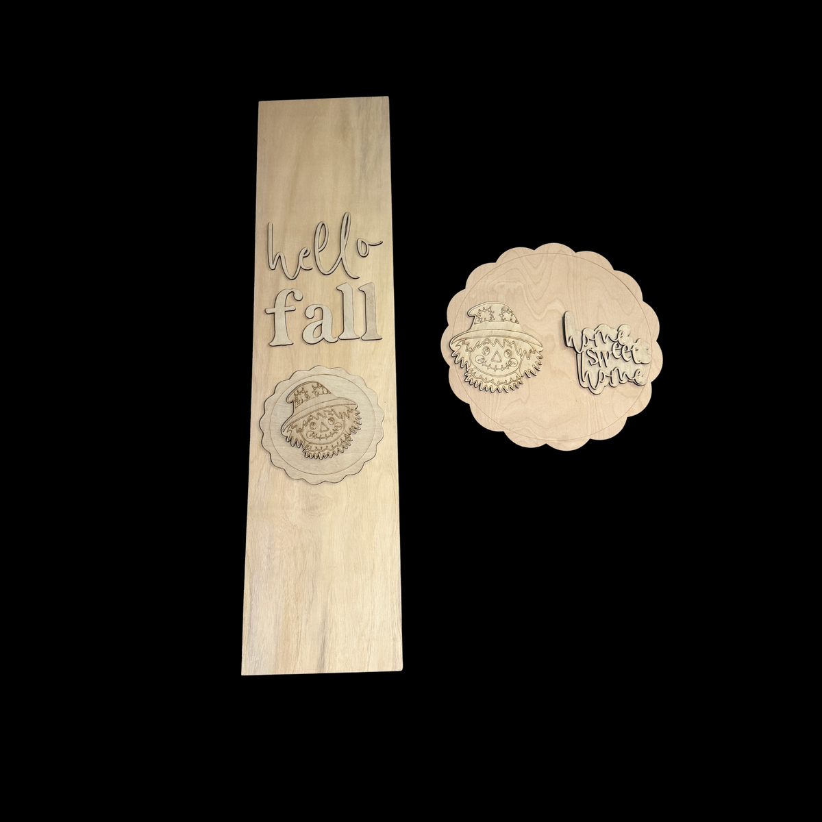 DIY Fall Door Hanger & Porch Leaner Kit – Scarecrow Front Porch Decor