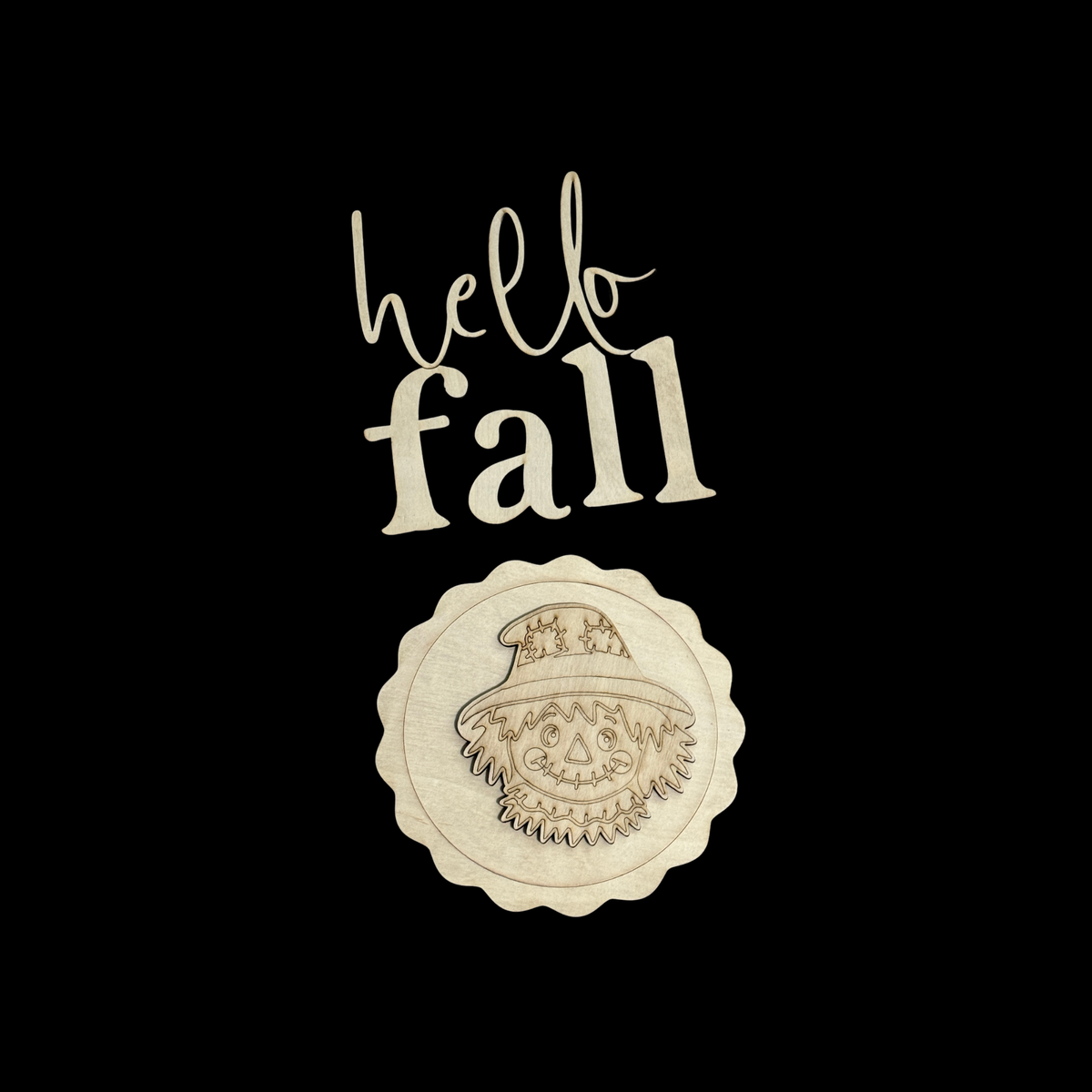 DIY Fall Door Hanger & Porch Leaner Kit – Scarecrow Front Porch Decor