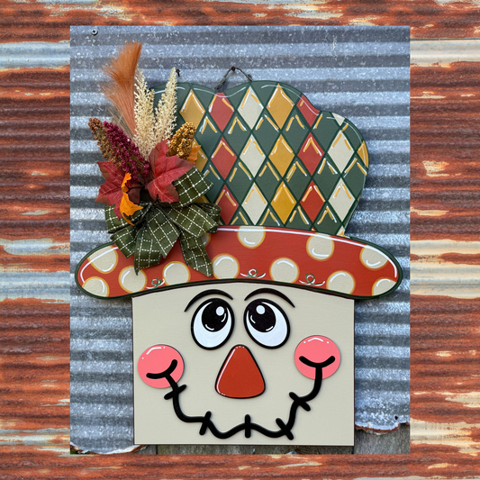Scarecrow Fall Door Hanger | DIY Blank or Painted