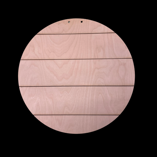 Shiplap Etched Round Wood Blank Cutout Shapes Wood Blank Cutouts – 1/4” Birch – Craft Shapes for Small Business & DIY Home Decor Projects