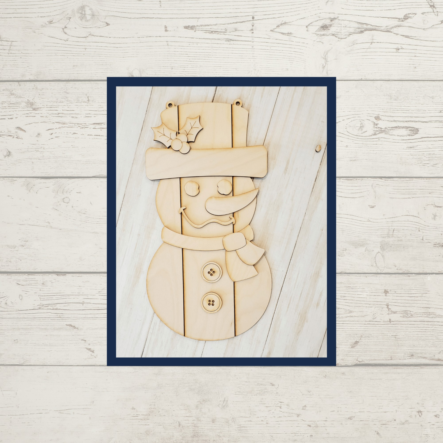 Rustic Snowman Door Hanger Laser Cut Out Blank