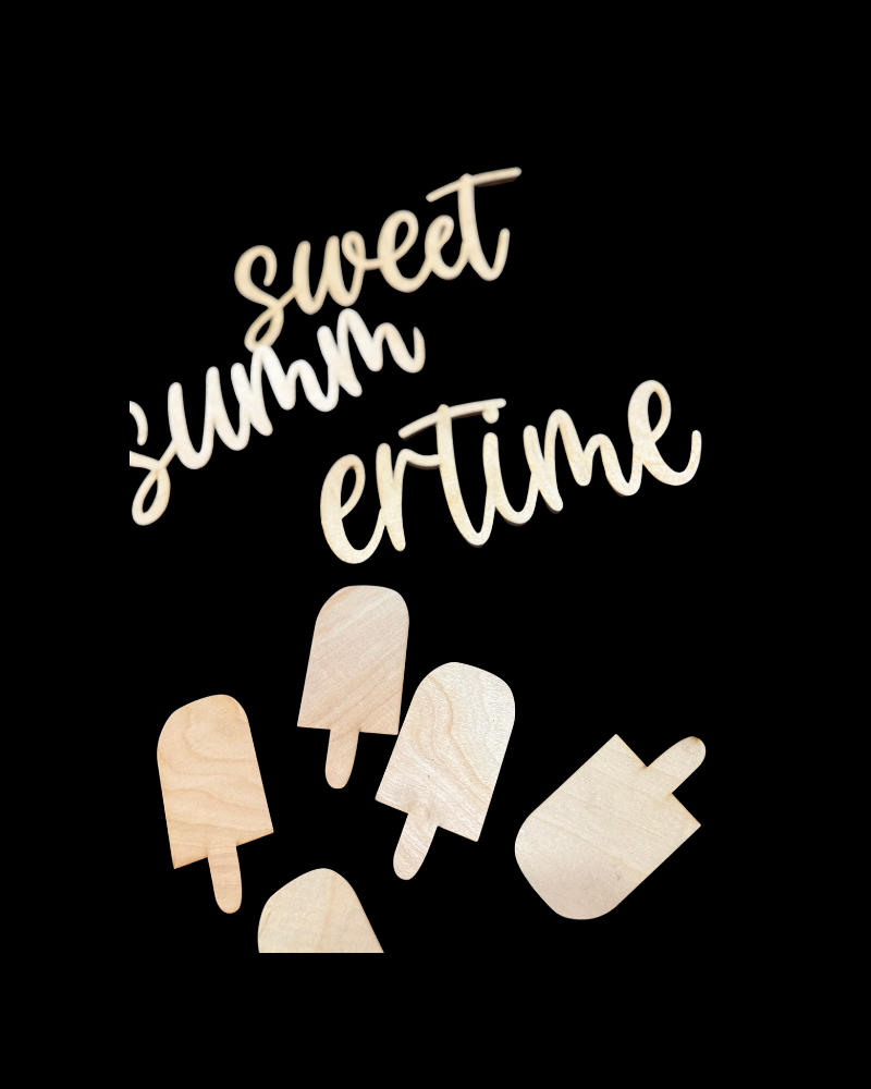 DIY Porch Leaner Wood Cutout Set – Sweet Summertime and Popsicles