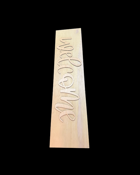 DIY Porch Leaner & Door Hanger Wood Cutout Set – Chunky Welcome Leaner Kit & Home Sweet Home Round Blank