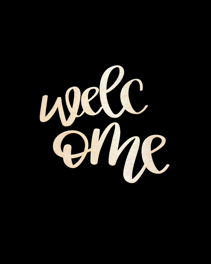 DIY Porch Leaner & Door Hanger Wood Cutout Set – Chunky Welcome Leaner Kit & Home Sweet Home Round Blank