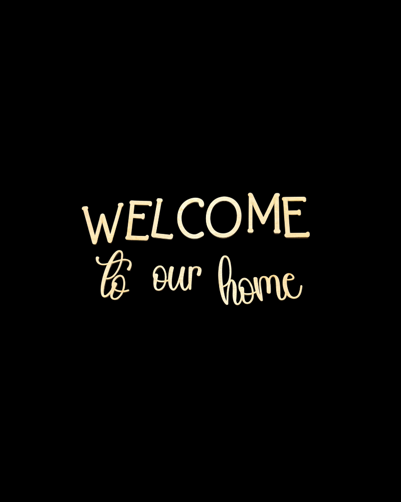 DIY Porch Leaner & Door Hanger Wood Cutout Set – Welcome To Our Home & Home Sweet Home Blank Kit