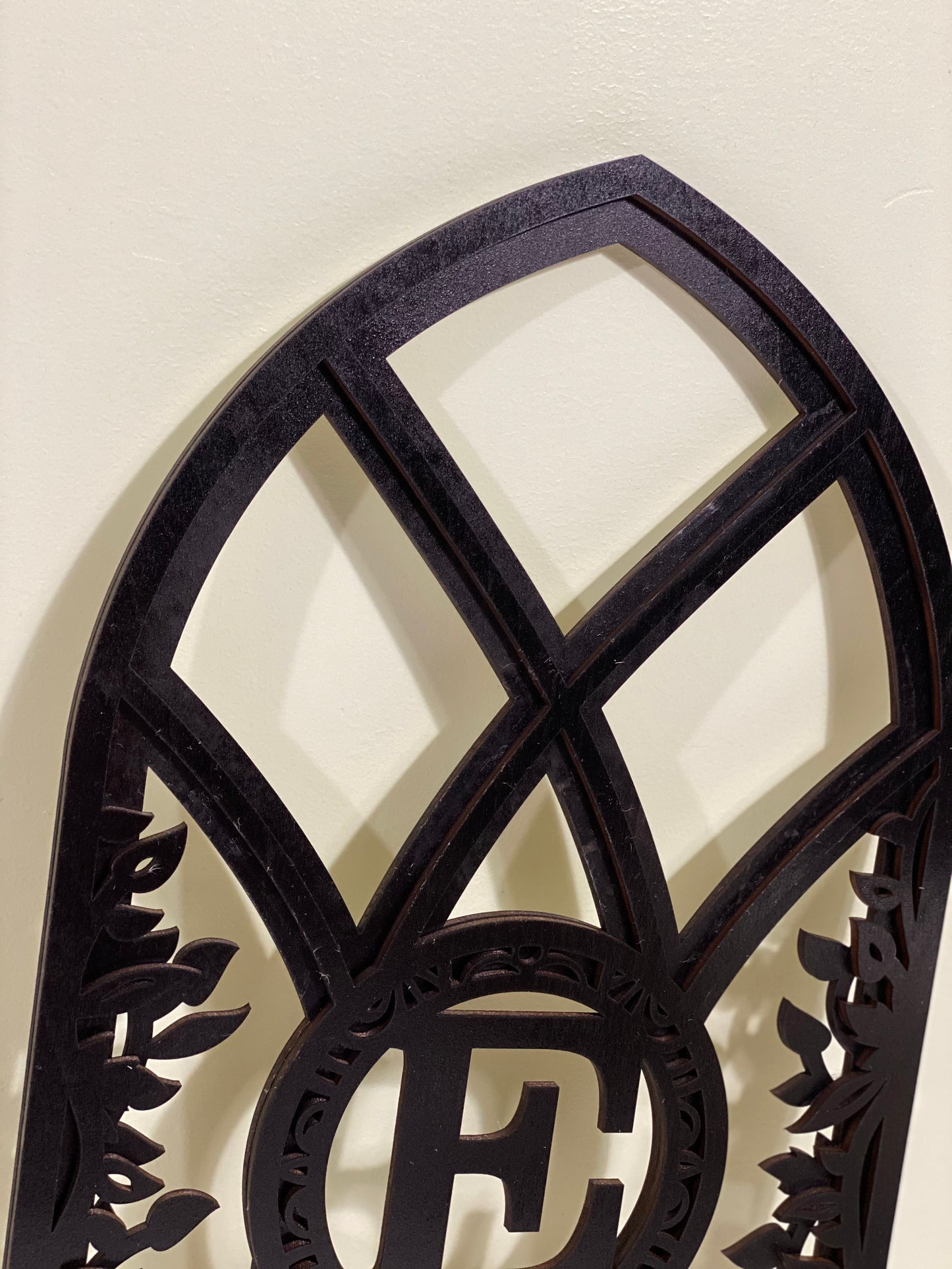 Arched Window Monogram  Door Hanger Laser Cut Blank for DIY Project