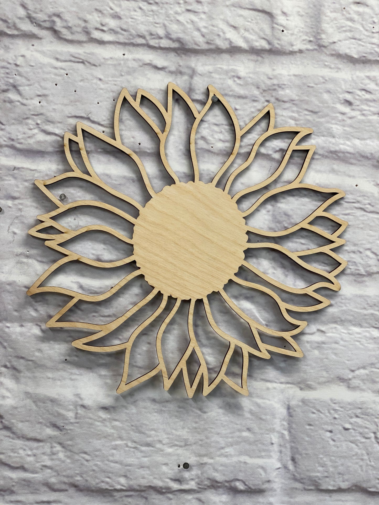 Sunflower Door Hanger Laser Cut Blank for DIY Project