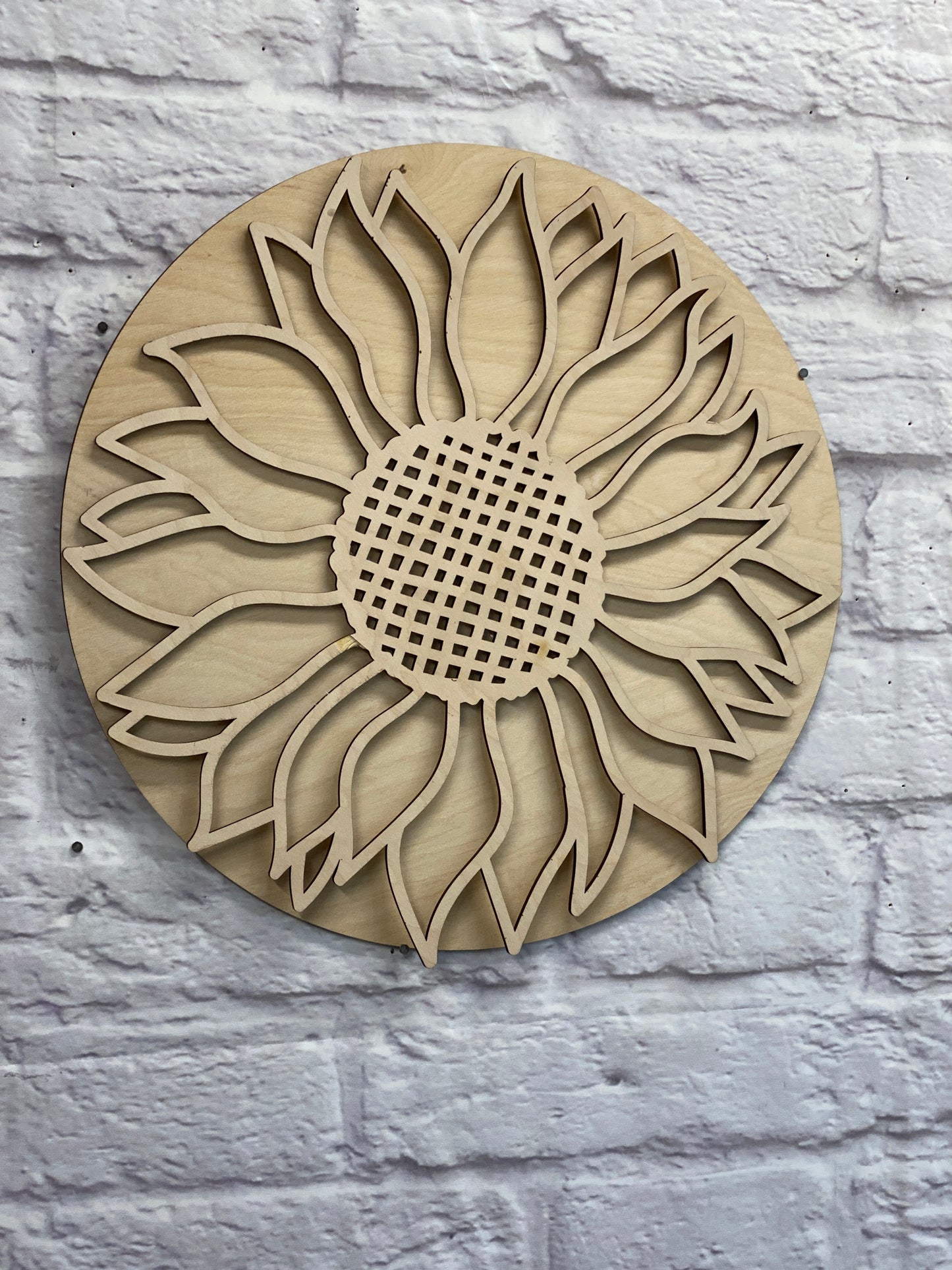 Sunflower Door Hanger Laser Cut Blank for DIY Project