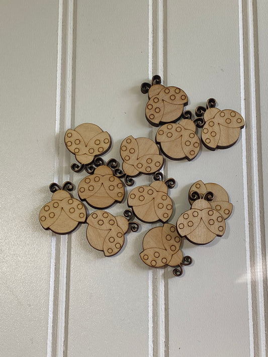 Ladybug Shape Little Bitty / MINI  Laser Cut Blank for DIY Project