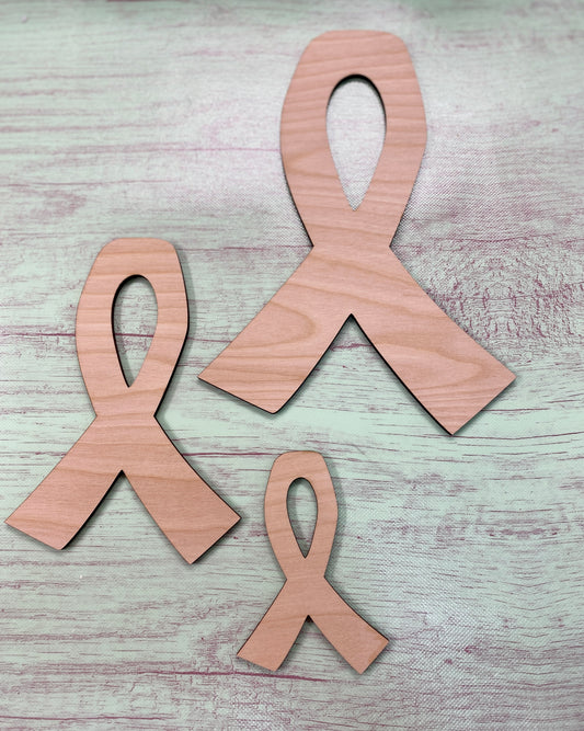 Awareness Ribbon Shape Laser Cut Blank for DIY Project