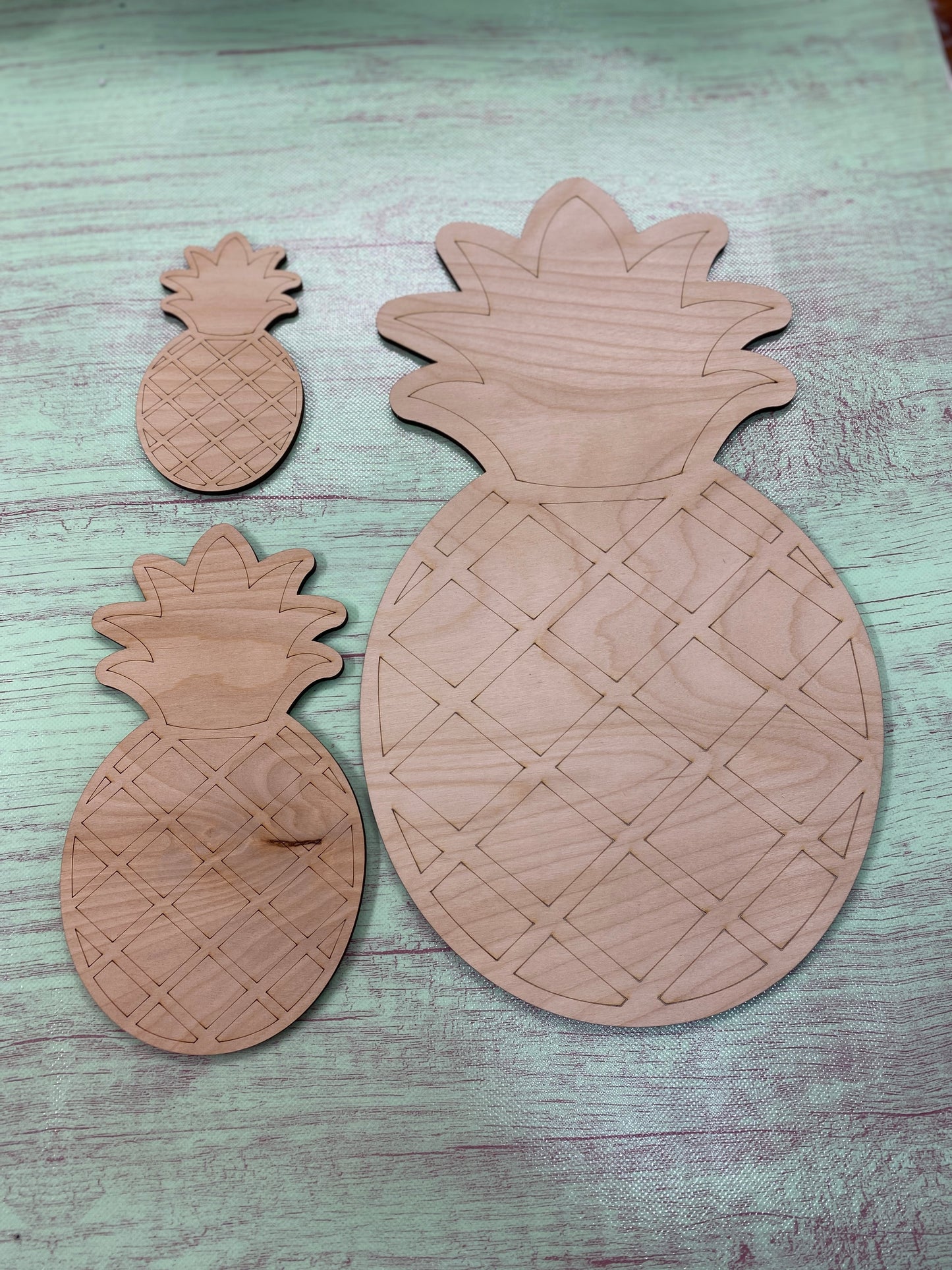 Pineapple Shape Laser Cut Blank for DIY Project