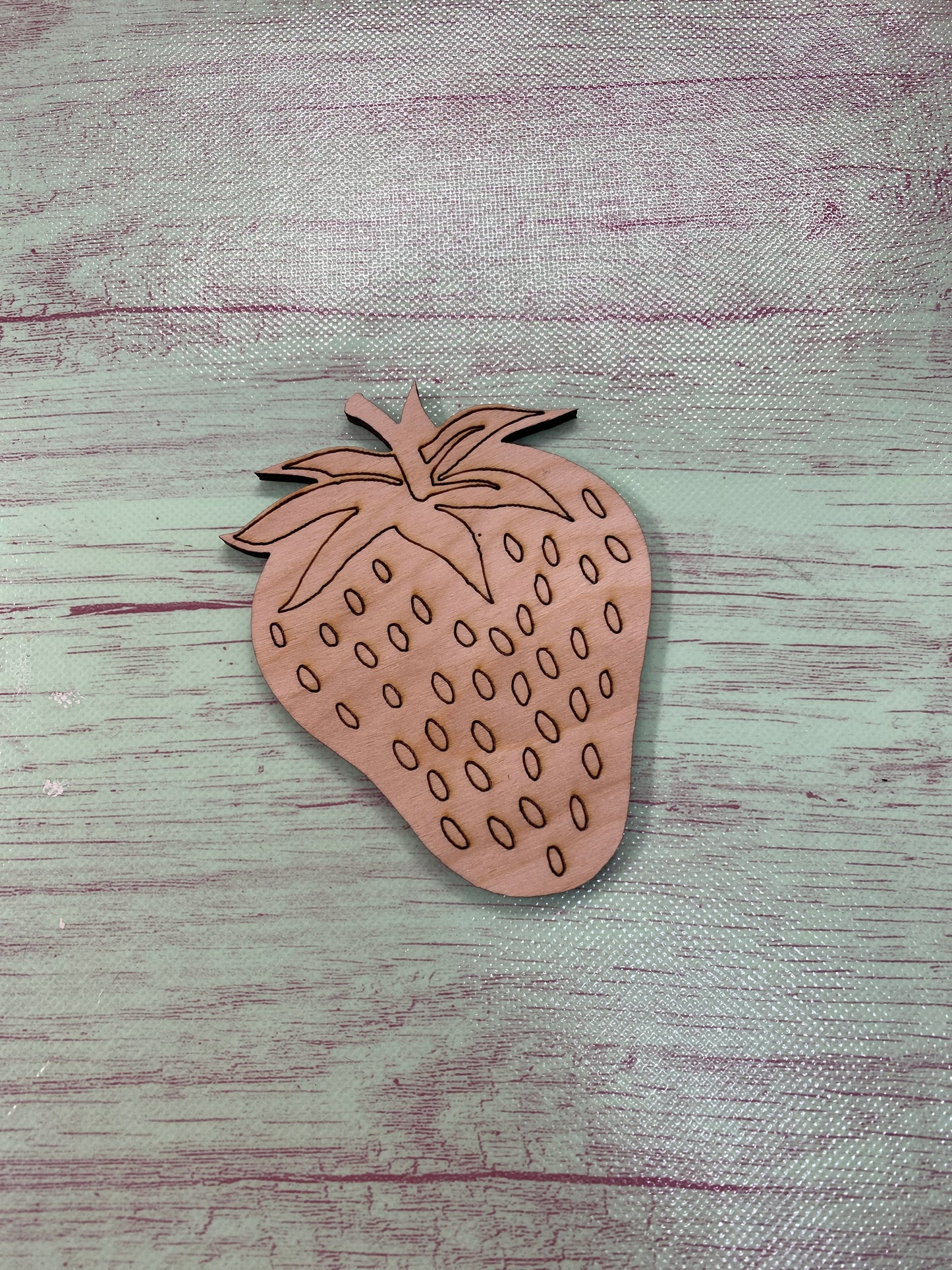 Strawberry Shape Laser Cut Blank for DIY Project