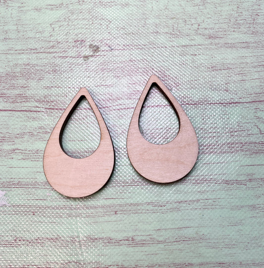 Teardrop Earrings Laser Cut Out Blank