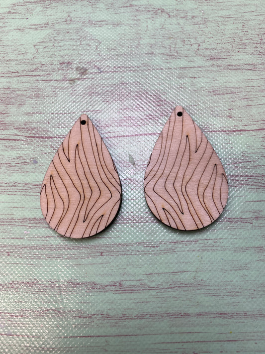 Animal Print Dangling Earrings Laser Cut Out Blank